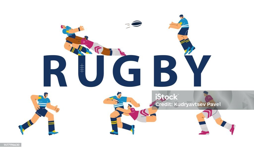 Email Header Rugby Rugby Match Banner Or Header For Website Design Flat Vector ...