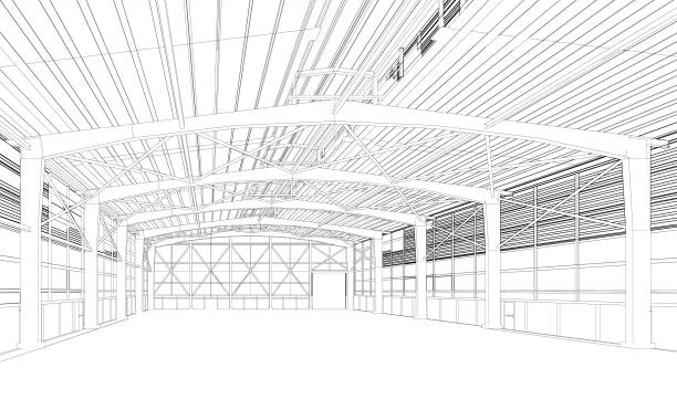 istock 3D illustration of industrial building 1477198455