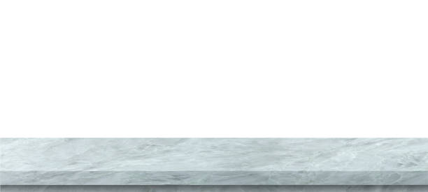 istock White marble table top, stone display stand, mockup of empty shelf, kitchen countertop isolated on white background, For montage product display or design key visual layout.with clipping path 1477198990