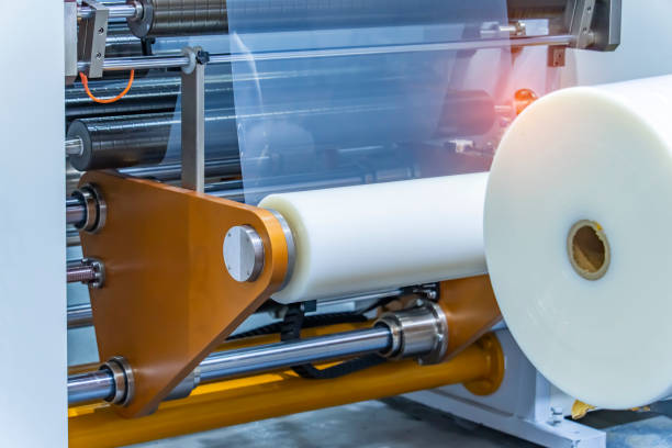 istock Laminating and rewinding kind of protective film machine with clamping rollers automatic edge banding 1477215006