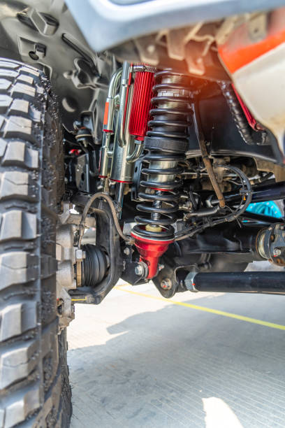 istock shock Absorber and Coil Spring of Car Suspension System 1477215108