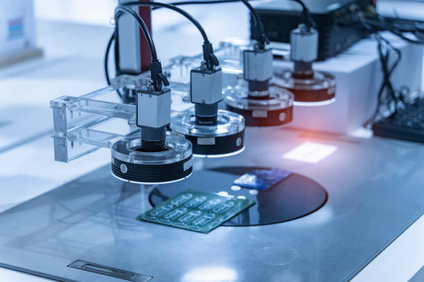 istock smart robot in manufacturing industry for industry 4.0 and technology concept. Robotic vision sensor camera system. 1477215853