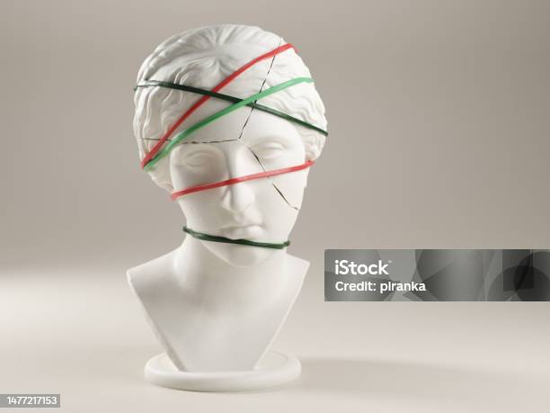 Broken Sculpture Stock Photo - Download Image Now - Headache, Concepts, Art