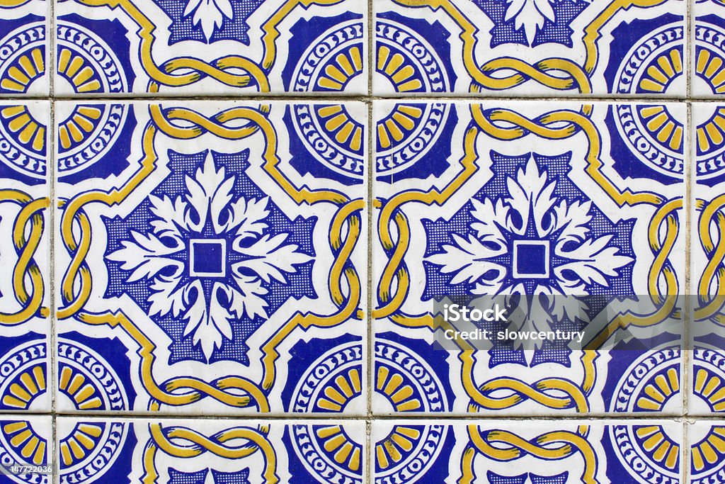 old traditional portuguese azulejo tiles old traditional portuguese azulejo tiles on a wall of a house in Porto Architecture Stock Photo