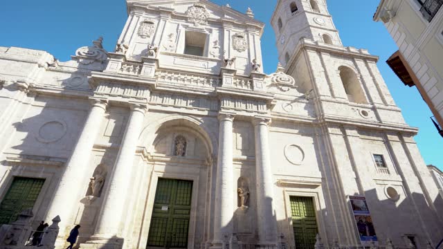 Panoramic view of Cathedral of Valladolid. Builded in a Renaissance-style in the 16th century.