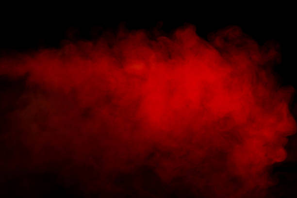 istock Orange and red steam on a black background. 1477227343
