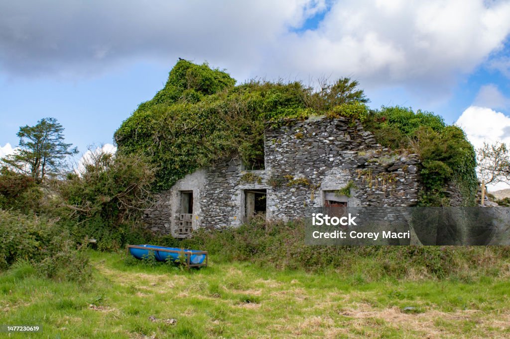 Abandoned Old Stone Cottage Built During Famine Times West Cork Ireland