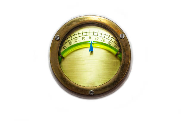 Ship analog inclinometer installed inside the ship. Inclinometer, a device for measuring the heel or trim of a ship.