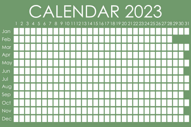 istock 2023 calendar planner. Corporate design week. Isolated on color background. Moon calendar. Place for stickers 1477237007