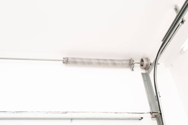 istock The sectional garage door mechanism 1477237180