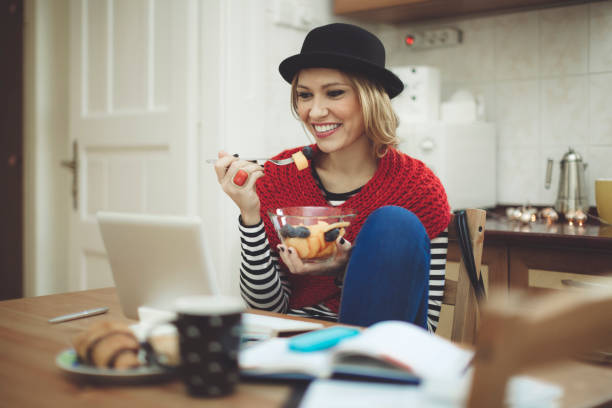 istock Young woman at home 1477243216