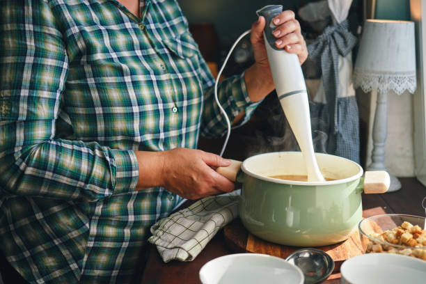 istock Creamy Cauliflower Soup with Vegan Bellalodi Cheese 1477249374