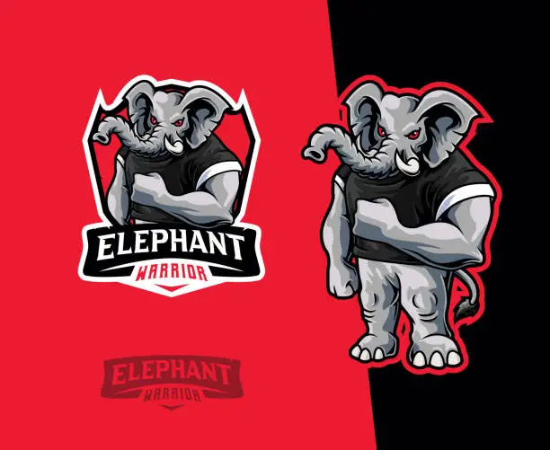 Vector illustration of Elephant Mascot Design