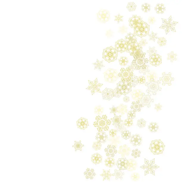 Vector illustration of Christmas and New Year snowflakes