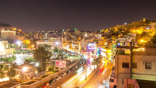 Time lapse of Amman City, The capital of Jordan