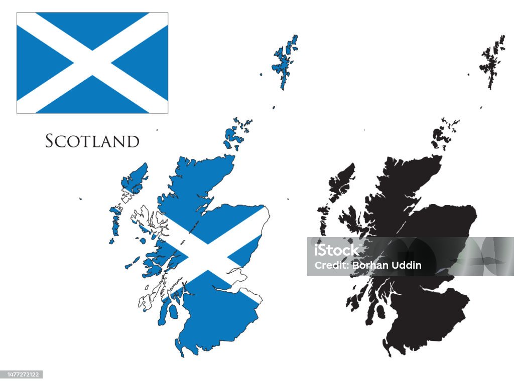Map Object Scotland Scotland Flag And Map Illustration Vector Stock Illustration - Download ...