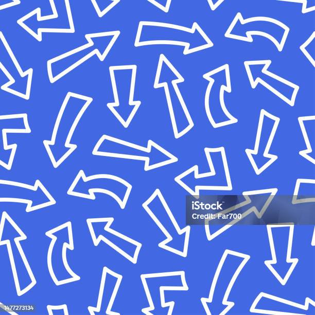 Small Guide Arrows Small White Contour Linear Arrows Isolated On A Blue Background Cute ...