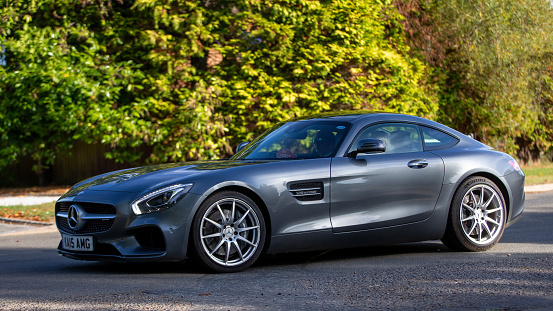 Hong Kong, China Jan 15 , 2023 : Mercedes-AMG C43 2023 Test Drive Day Jan 15 , 2023 in Hong Kong.