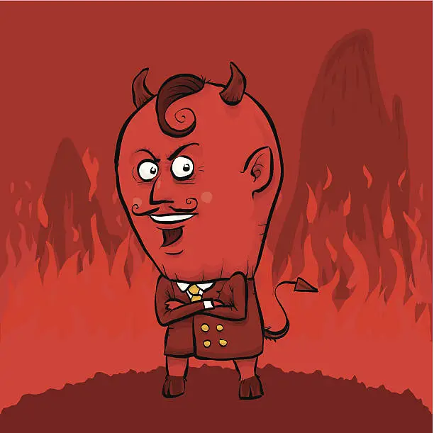 Vector illustration of Devilish