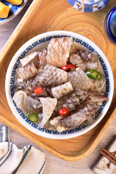 istock Cold fish skin in sauce 1477299624
