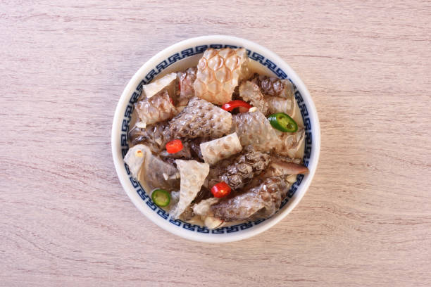 istock Cold fish skin in sauce 1477299692