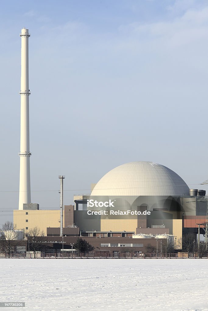 AKW-Reaktorbereich Landschaft im winter (XXXL - Lizenzfrei AKW-Reaktorbereich Stock-Foto