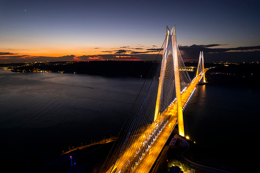 Aerial view of Yavuz Sultan Selim Bridge