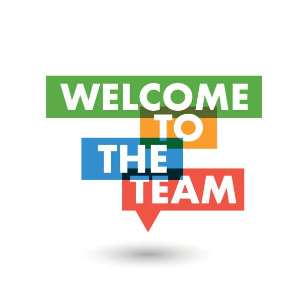 ilustrații de stoc cu bine ați venit la pictograma echipei în stil plat. angaja lucrător vector ilustrație pe fundal izolat. munca în echipă semnează conceptul de business. - welcome back phrase