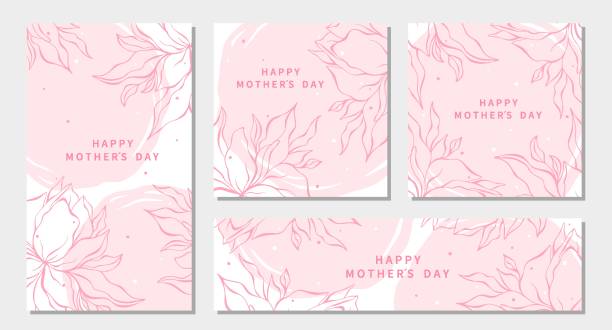 ilustrações, clipart, desenhos animados e ícones de dia das mães 05 - rose mothers day flower pink