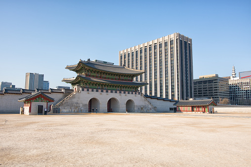 Seoul Gwanghwamun Gate, Gyeongbokgung Korea
