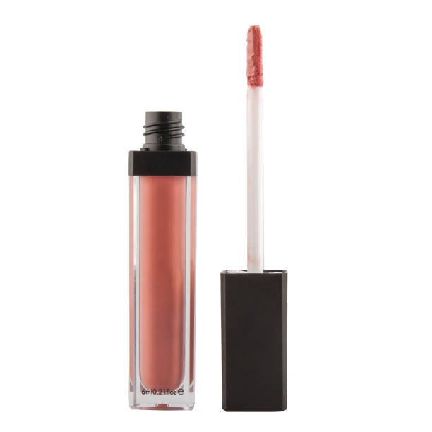 istock Plastic open lip gloss in a transparent package with a brush on an isolated white background 1477320597