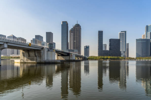 istock Tianjin city waterfront downtown skyline,China. 1477320790