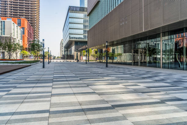 istock modern buildings and empty pavement in china 1477321037