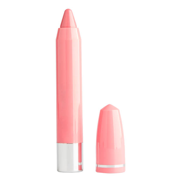 istock Open lipstick of a light shade in a pencil case on a white background 1477322765
