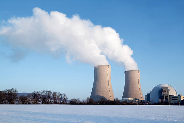 a nuclear power plant during the tearing down process