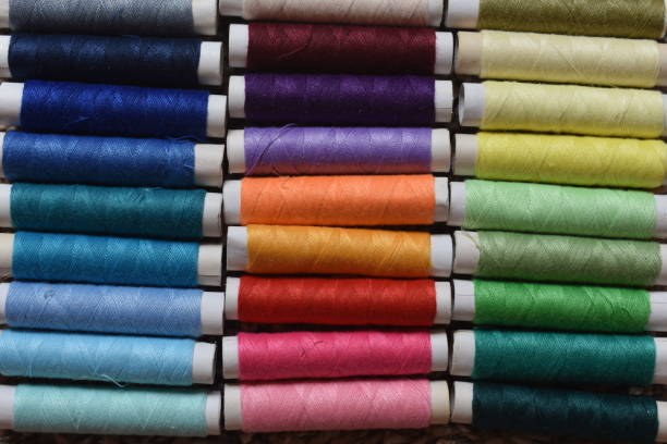 Free Stock Photo of Colorful spools of thread in various shades and ...