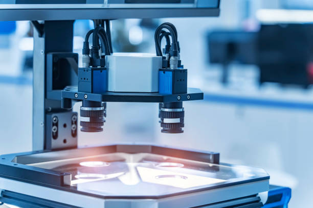 istock smart robot in manufacturing industry for industry 4.0 and technology concept. Robotic vision sensor camera system. 1477338737