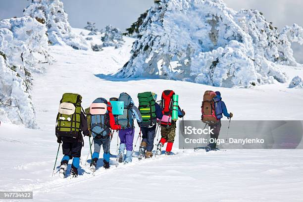 Hiking In The Mountain Stock Photo - Download Image Now - Extreme Sports, Hiking, Active Lifestyle