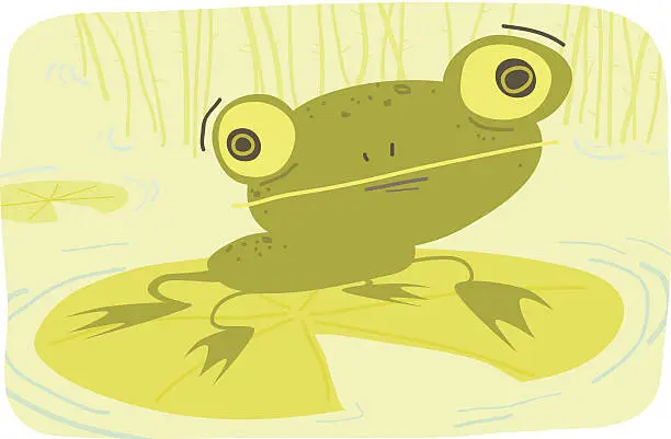 Vector illustration of Freddy Froggy