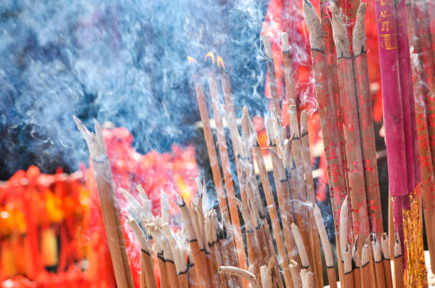 istock Burning incense in Chinese temple 1477346172