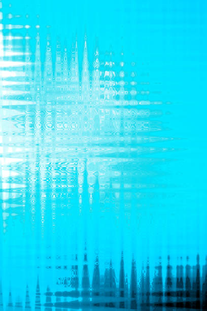 istock Sea blue electromagnetic wave image texture that crosses vertically and horizontally. 1477350575