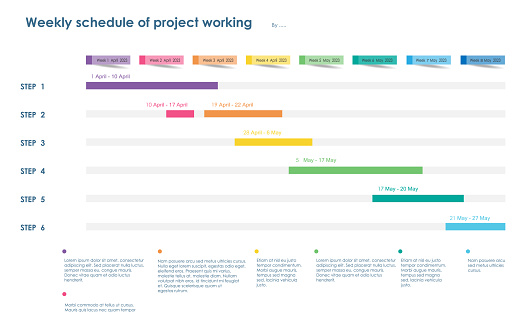 8 Week Project Timeline Weekly Schedule Roadmap Project Diagram Infographic Template ...