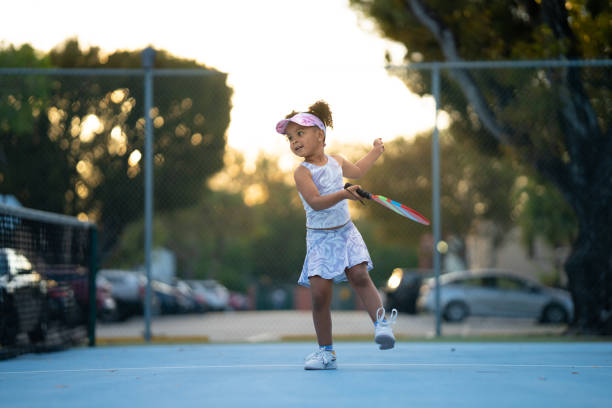 istock Five years old Little girl playing pickleball returning a serve 1477358680