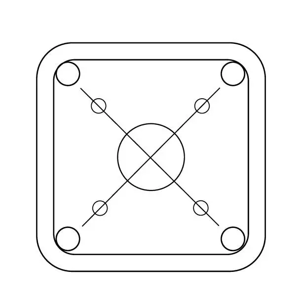 Vector illustration of carrom table icon vector