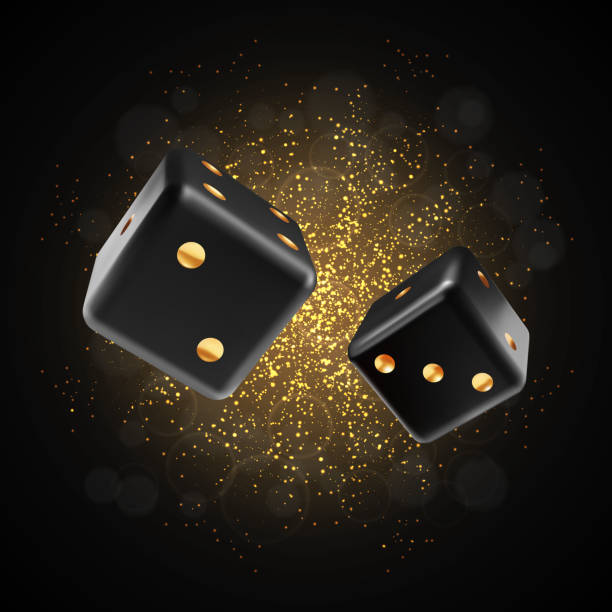 dwie kości na błyszczącym tle - gambling dice casino backgrounds stock illustrations