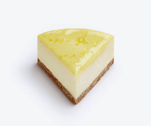istock A slice of lemon cheesecake. on white background 1477368366