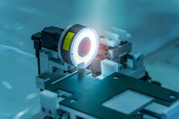 istock smart robot in manufacturing industry for industry 4.0 and technology concept. Robotic vision sensor camera system. 1477369961