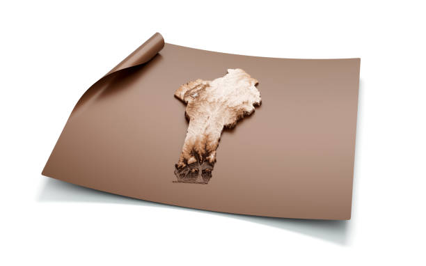 istock Map Of Benin Old Style Brown On Unrolled Map Paper Sheet On White Background, 3d illustration 1477390515