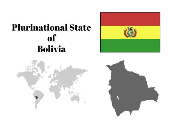 Vector illustration of Bolivia flag