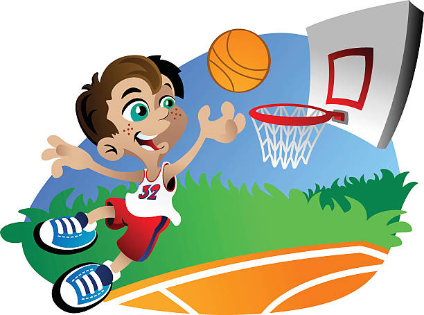 Basketball Boy vector art illustration